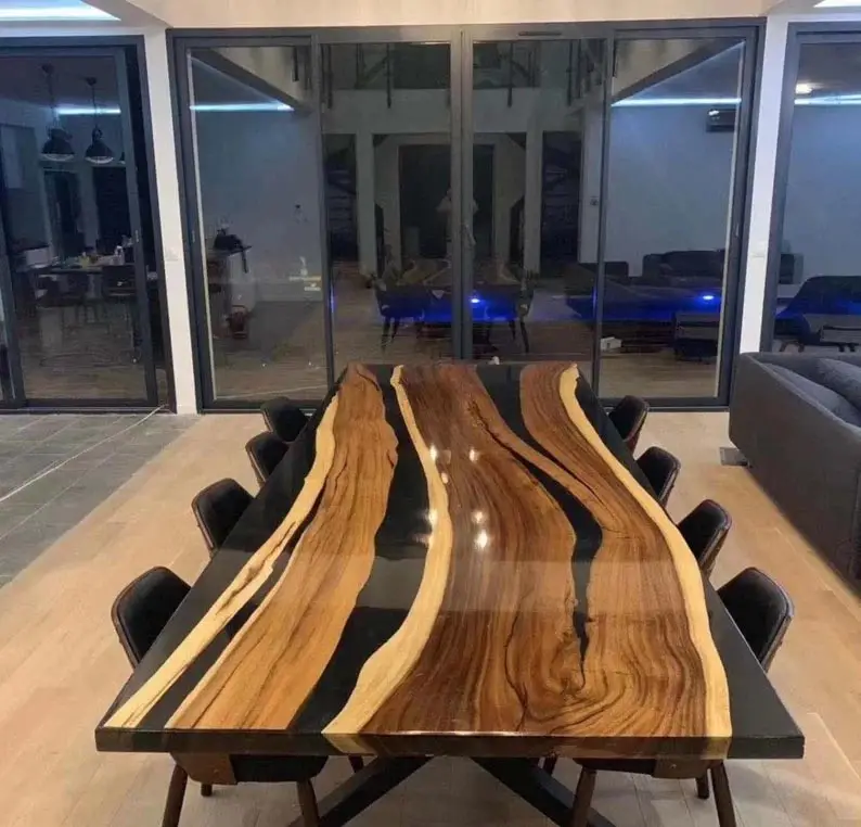black epoxy table top