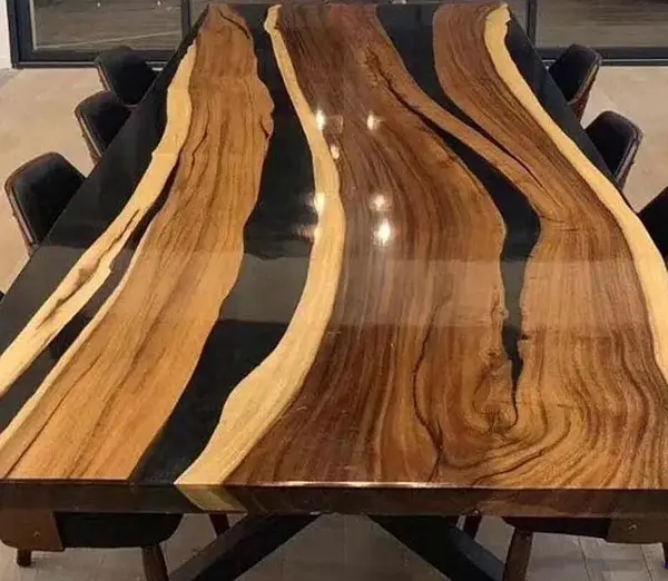 black epoxy table top