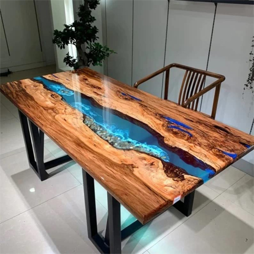 Ocean Blue Epoxy Resin Table Top For Handmade Dinning Table For Home Decor