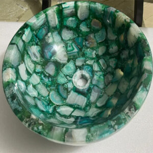 Green Agate Sink For Kitchen And Bathroom Décor Handmade Furniture