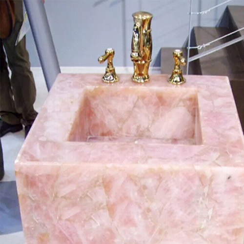 pink Rose quartz sink