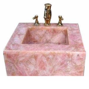 Pink Rose Quartz Sink For Bathroom And Kitchen Décor handmade Furniture