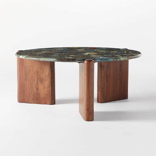 agate table for living room decor round shape furniture - Image 2