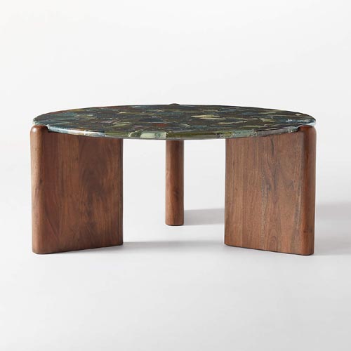agate table for living room decor round shape furniture - Image 3