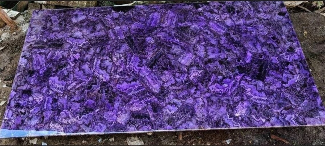 Stone Countertops With Purple Amethyst Stone Kitchen & Bathroom Interior - Image 3