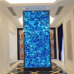 Blue Agate Wall Panel For Living Room Modern Furniture Panel ,Slab For Bathroom Decor