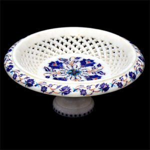 Marble Inlay Flower Fruit bowl Christmas Gifts For Her