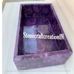 Buy Natural amethyst Bathroom Sink For Modern Interior Handmade Home Decor Furniture